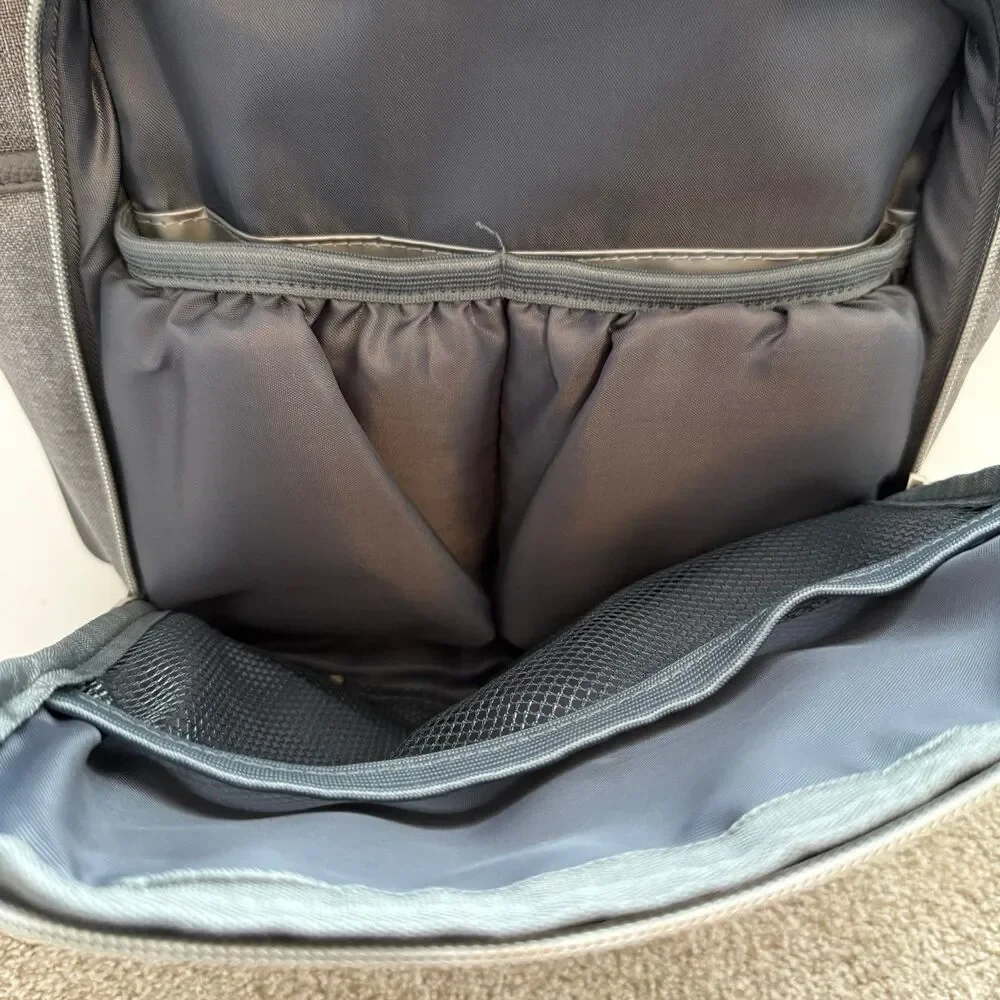 Banana Fish Midi Backpack Diaper‎ Bag Gray Insulated Bottle Holder Changing Pad